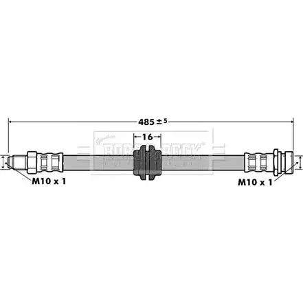 Тормозной шланг BORG & BECK U41X5Q M8 JQVF1 BBH7468 3147198