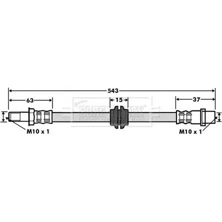 Тормозной шланг BORG & BECK US3KD UMRO RRQ 3147218 BBH7497