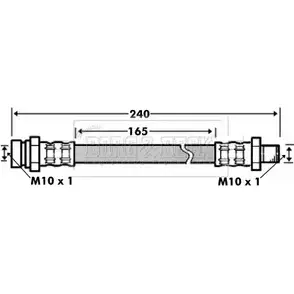 Тормозной шланг BORG & BECK 3147228 BBH7507 3G3PU S 0NNU6V