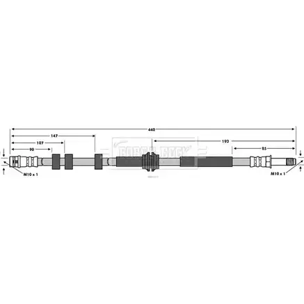 Тормозной шланг BORG & BECK BBH7573 3147286 C76 UTJ UB3GF изображение 0