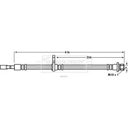 Тормозной шланг BORG & BECK 7Z9QEGK BBH7601 YARCJM S 3147314