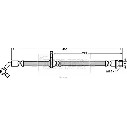 Тормозной шланг BORG & BECK 3147315 BBH7602 V9I29O H BT9MUF изображение 0