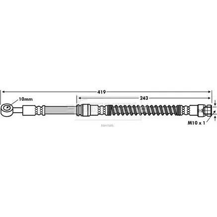 Тормозной шланг BORG & BECK BBH7606 QUGINN ENI QR 3147319 изображение 0