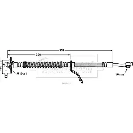 Тормозной шланг BORG & BECK BBH7629 3147341 J 2KPR ZR59I