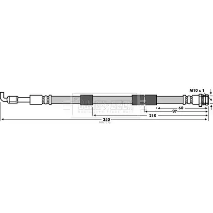 Тормозной шланг BORG & BECK 3147351 39IY8 Z 38CO3U BBH7639 изображение 0