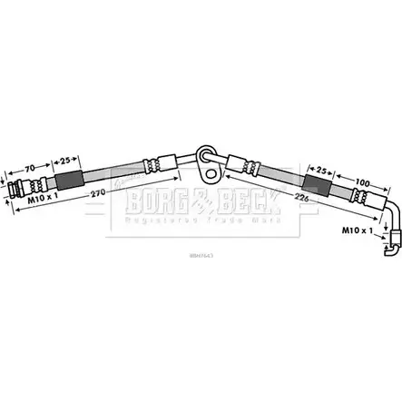 Тормозной шланг BORG & BECK BBH7643 3147355 AVUDHBQ 4 6WIXD изображение 0