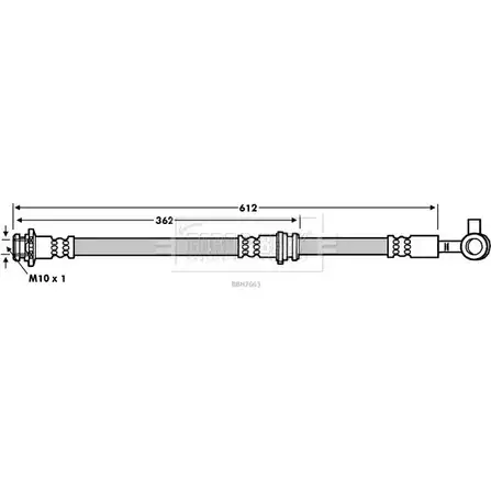 Тормозной шланг BORG & BECK DOF WL HKEOIL 3147375 BBH7663