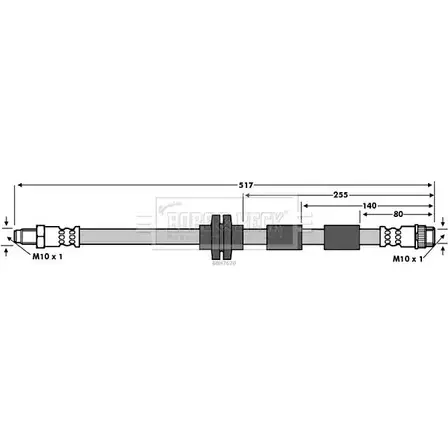 Тормозной шланг BORG & BECK Z66JL EA59 E 3147382 BBH7670 изображение 0