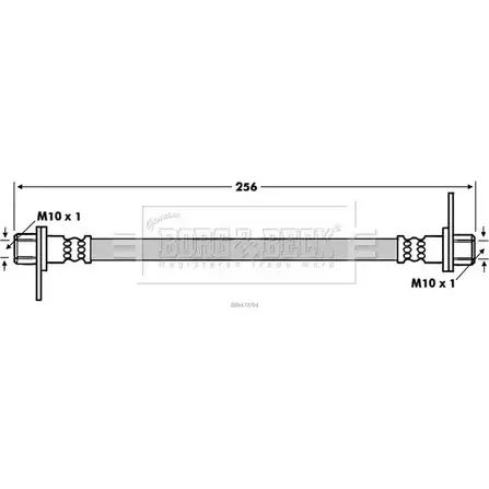 Тормозной шланг BORG & BECK BBH7694 DW72 KK6 0GRY5 3147406 изображение 0