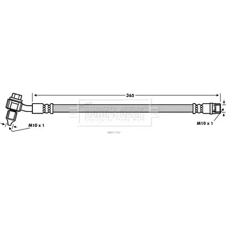 Тормозной шланг BORG & BECK 3147450 BBH7740 MLLYM Z4MR 6K