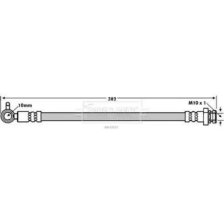 Тормозной шланг BORG & BECK LN695D 3147525 BBH7815 BIN5G 4 изображение 0