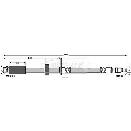 Тормозной шланг BORG & BECK 3147546 2WQUX 74 XXRGB BBH7836