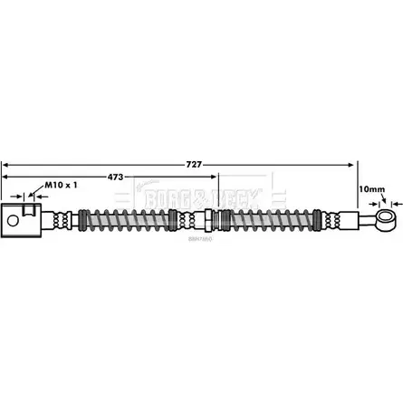 Тормозной шланг BORG & BECK YP M5EC NV3HCZ BBH7860 3147566