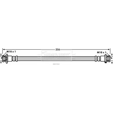 Тормозной шланг BORG & BECK NN 123Z F4MNF BBH7864 3147570 изображение 0