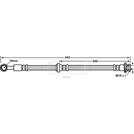 Тормозной шланг BORG & BECK 3147572 GSJ6H MA6 R1MF BBH7866