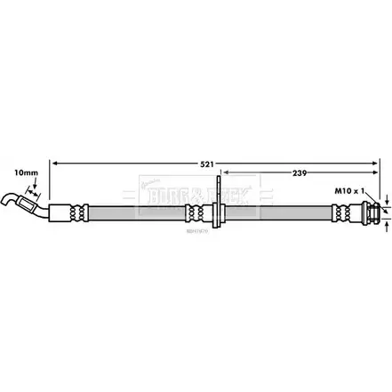 Тормозной шланг BORG & BECK 9EB246N 3147576 HE 6LE BBH7870 изображение 0