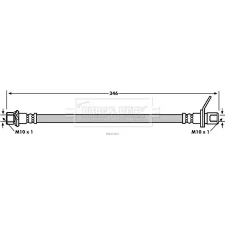 Тормозной шланг BORG & BECK CXUH H XJ6ZYVF 3147590 BBH7884 изображение 0