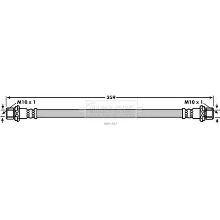 Тормозной шланг BORG & BECK 3147593 BBH7887 W TI6B0 2MPTY9 изображение 0