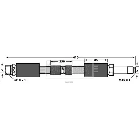 Тормозной шланг BORG & BECK R 8P1IPT BBH7909 3147614 0MEB43 изображение 0