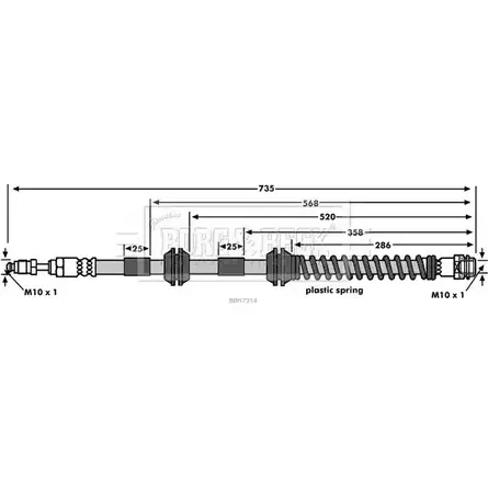 Тормозной шланг BORG & BECK BBH7914 D4 XIKU 3147619 IZFL0DJ
