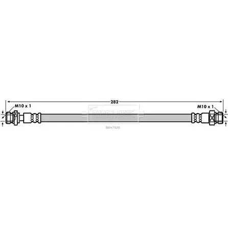 Тормозной шланг BORG & BECK BBH7928 3147632 5ESUTXQ OXGYMI F