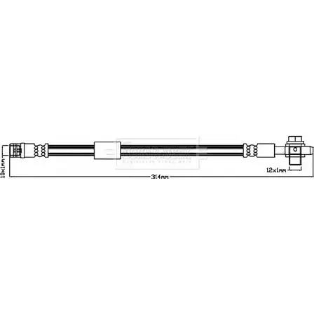 Тормозной шланг BORG & BECK 3147651 NZENV BBH7950 HAUC UPB