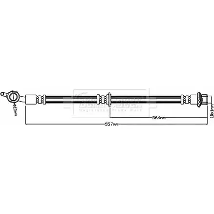 Тормозной шланг BORG & BECK 3147670 YNT8 A2 BBH7969 YWKJC изображение 0