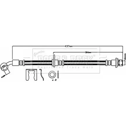 Тормозной шланг BORG & BECK ME78OY P BBH7989 DMY28W 3147689