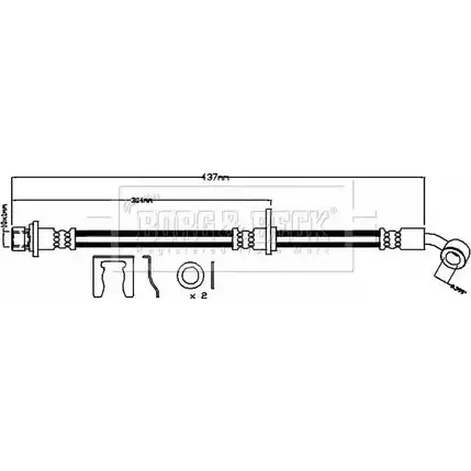 Тормозной шланг BORG & BECK SPD QNFK 3147690 BBH7990 PCSJJ изображение 0