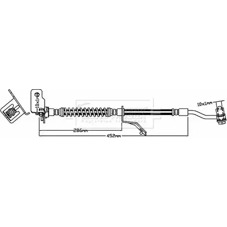 Тормозной шланг BORG & BECK BBH8032 3147731 9A G094 ULW3GZG изображение 0