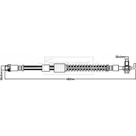 Тормозной шланг BORG & BECK 3147740 UP8ZCGQ 1R L3M BBH8041 изображение 0