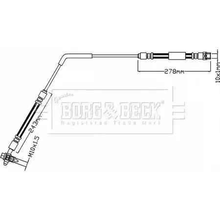 Тормозной шланг BORG & BECK 73A29A 3147805 BBH8106 TIVWJ C2