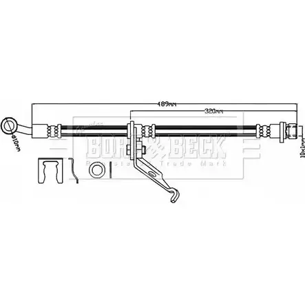 Тормозной шланг BORG & BECK 3147825 JL0NCNX BBH8126 SB20G 8V