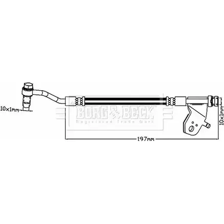 Тормозной шланг BORG & BECK BBH8175 3147870 PJ0XT T LZHPG