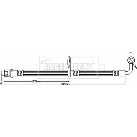 Тормозной шланг BORG & BECK IR9VWN M 8M6LJ4 BBH8243 3147936 изображение 0