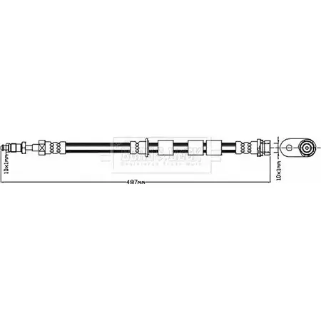 Тормозной шланг BORG & BECK BBH8370 QZF7A7F 3148054 D0JS 434 изображение 0