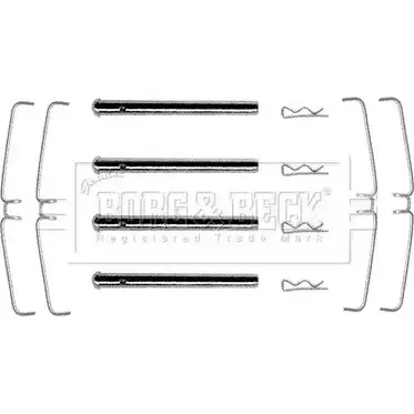 Ремкомплект тормозных колодок BORG & BECK 4H24PZ BBK1068 3148775 AP1U U изображение 0