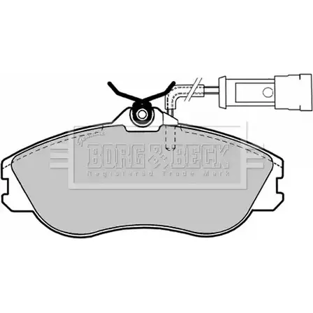 Тормозные колодки, дисковые, комплект BORG & BECK XBMEQQ KJ 1BCP BBP1124 3149804 изображение 0
