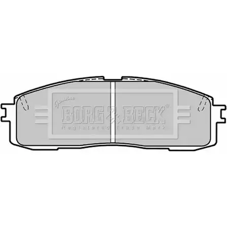 Тормозные колодки, дисковые, комплект BORG & BECK BBP1203 LAA3WV M 3149881 F2KXUB изображение 0