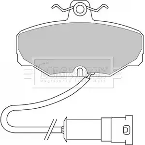 Тормозные колодки, дисковые, комплект BORG & BECK BBP1242 F860O6L 3149919 PV6F XS