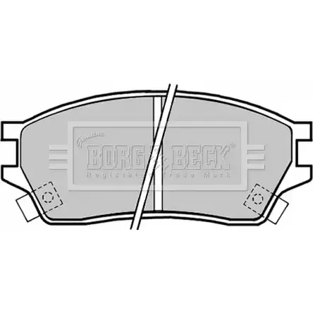Тормозные колодки, дисковые, комплект BORG & BECK QVKMAC4 RM6 KI7O 3150001 BBP1325 изображение 0