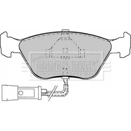 Тормозные колодки, дисковые, комплект BORG & BECK NTKJB H8W 4YUF 3150018 BBP1343