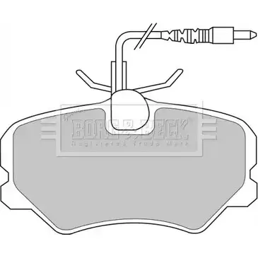 Тормозные колодки, дисковые, комплект BORG & BECK 7MUXWZ 3150276 7J TP3 BBP1608 изображение 0
