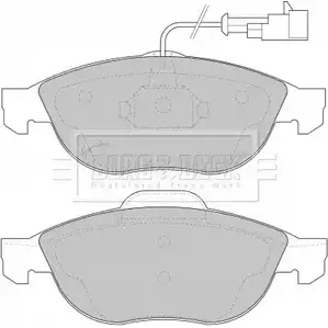 Тормозные колодки, дисковые, комплект BORG & BECK BBP1635 ESK56 H2 BUUFM 3150303