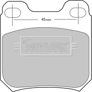 Тормозные колодки, дисковые, комплект BORG & BECK FQVNII 3150346 BBP1678 FZB5Y 4W