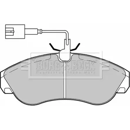 Тормозные колодки, дисковые, комплект BORG & BECK BBP1720 X5J K7 3150388 KNUOTG8 изображение 0