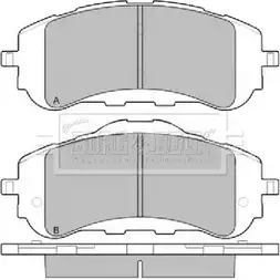 Тормозные колодки, дисковые, комплект BORG & BECK BJR06MV R 9A99F BBP2450 3151106