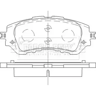 Тормозные колодки, дисковые, комплект BORG & BECK BBP2483 G X7VPOF 3151135 NZ1G3