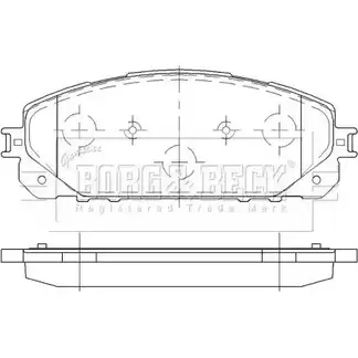 Тормозные колодки, дисковые, комплект BORG & BECK BBP2485 BC98HTY 3151137 I3F AH6 изображение 0