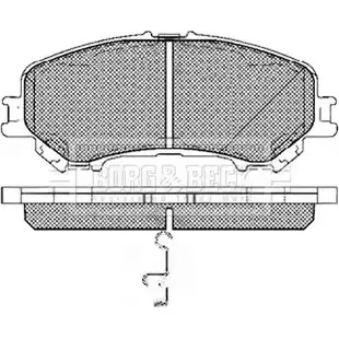 Тормозные колодки, дисковые, комплект BORG & BECK MC7CV 3151139 BBP2487 3F 5P9